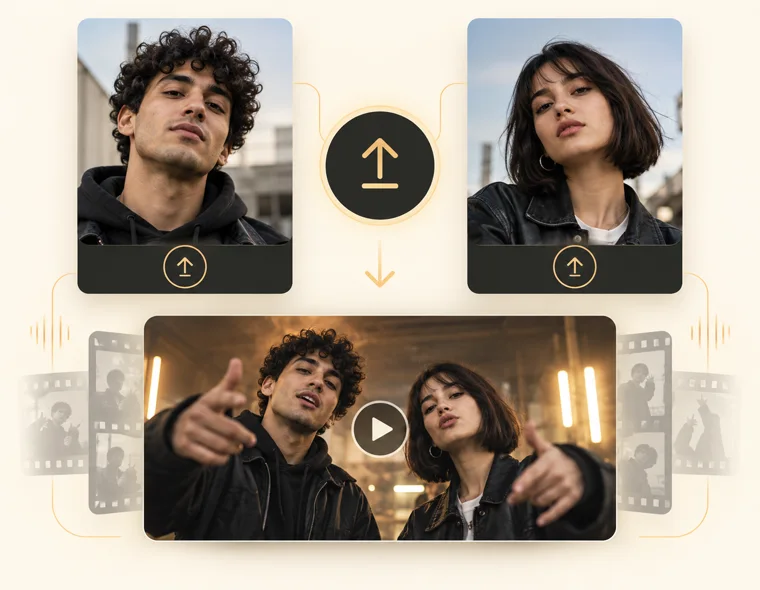 Upload one or two photos for a Hotel Lobby AI video
